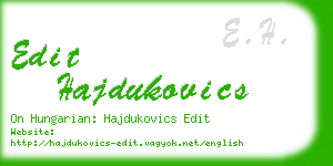 edit hajdukovics business card